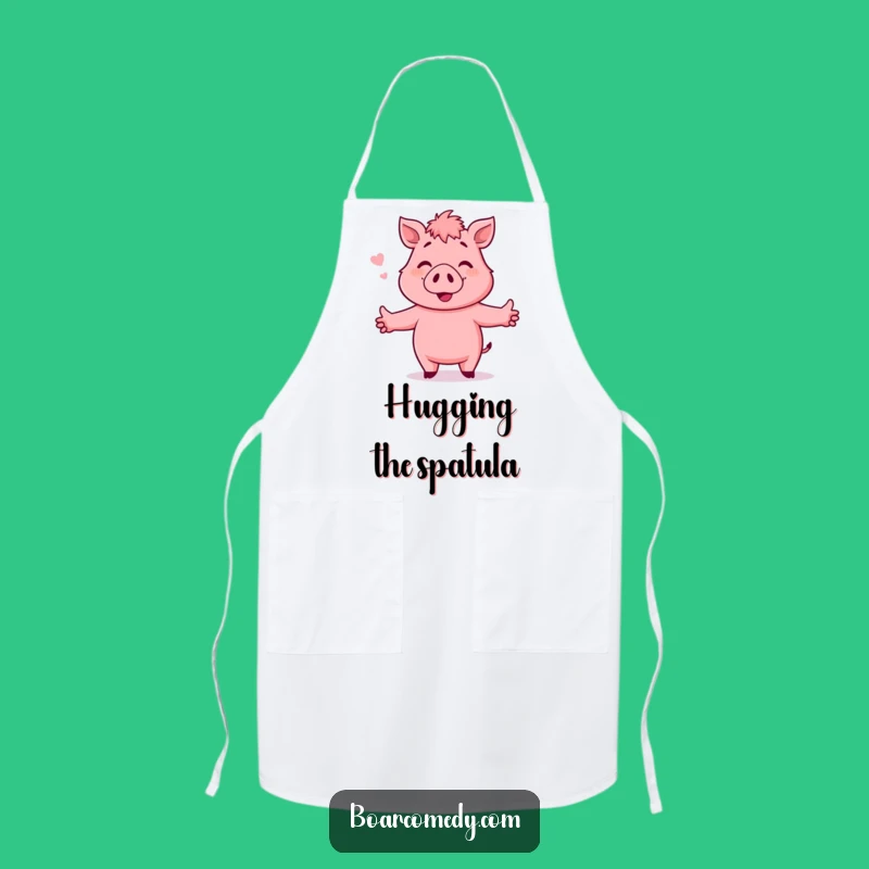 Funny Hugging Boar Apron: Cook with Love and Laughter