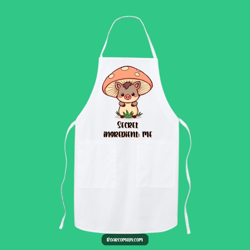 Funny Kawaii Boar Mushroom Apron: Cook with Whimsy and Charm in the Kitchen