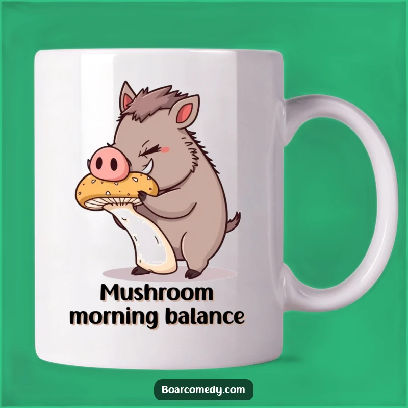 Funny Mushroom Boar Mug: Concentrated Effort for Boar Fans & Gag Gift