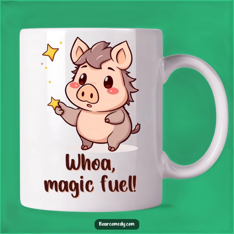 Funny Surprised Kawaii Boar Mug - Wish Upon a Star - Magical & Perfect Funny Gift