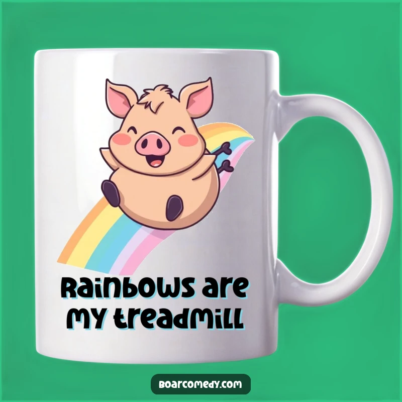 Funny Boar Rainbow Slide Mug, A Hilarious Delightful Gift for Boar Lovers