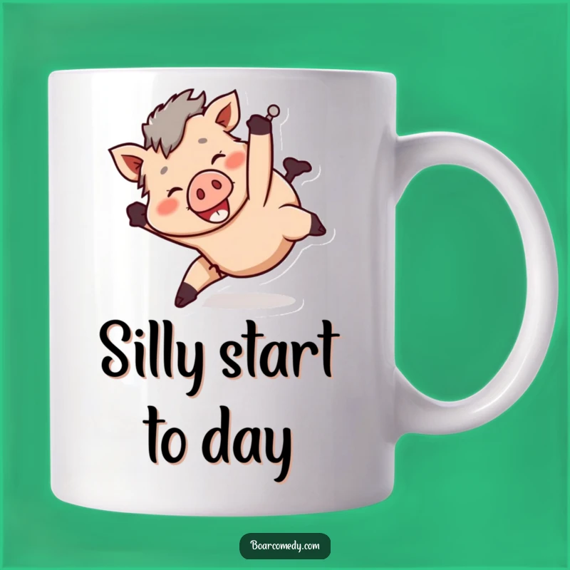 Funny Tumbly Boar Mug - Playful Character, Happy Tumbling, Perfect Funny Gift