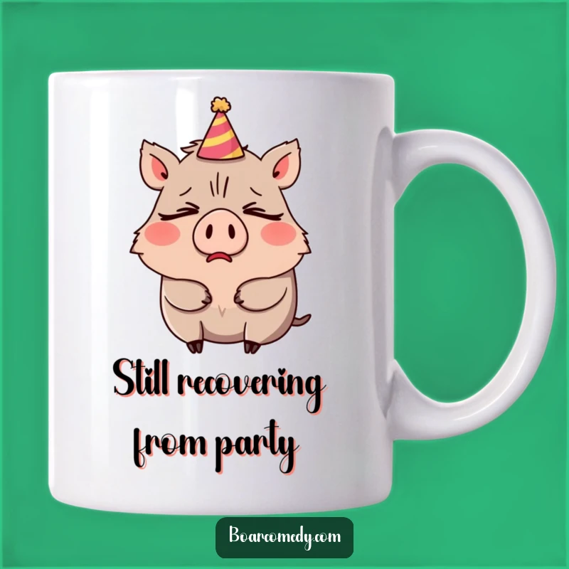 Funny Boar Party Yawn Mug: Hilarious Gift for the Sleepy Celebrator