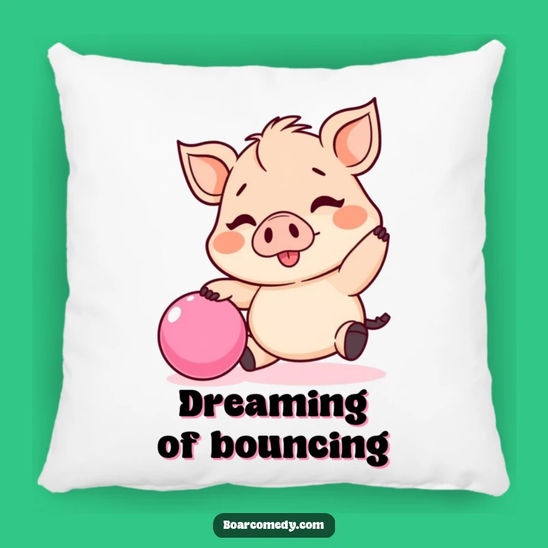 Cozy Funny Kawaii Boar Bouncing Ball Pillow - Cute Accent