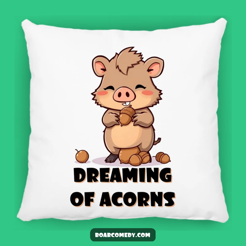 Funny Kawaii Boar Pillow - Acorn Balance Comfort Gift