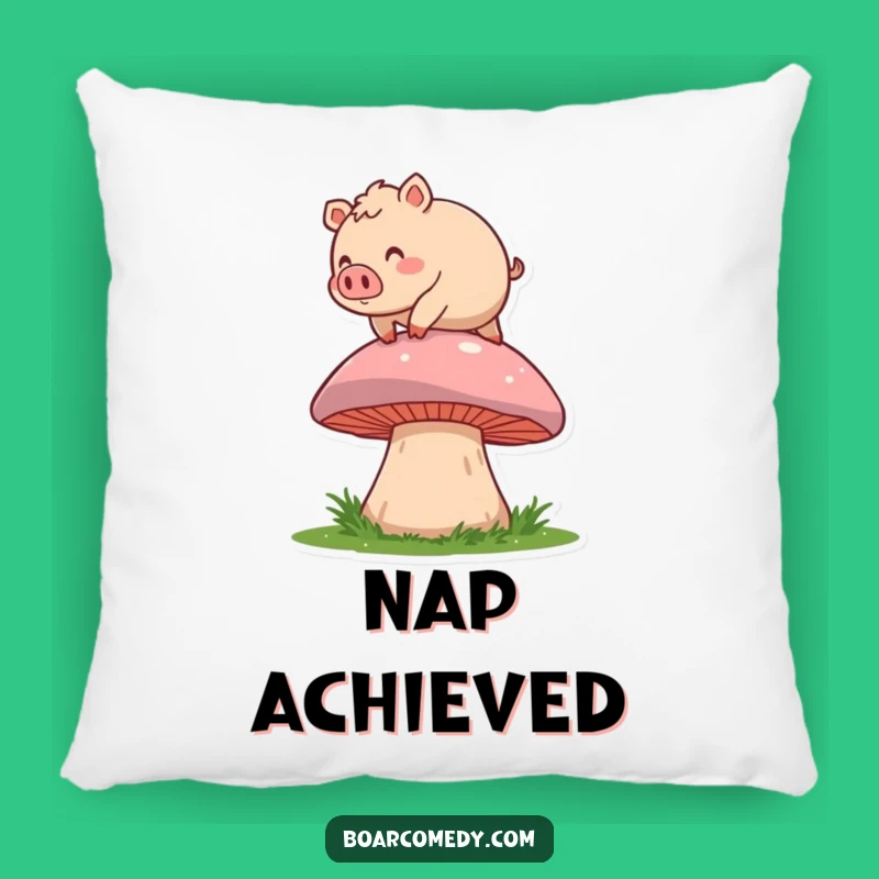 Funny Boar Mushroom Trip Pillow: Cozy Comfort and Hilarious Design