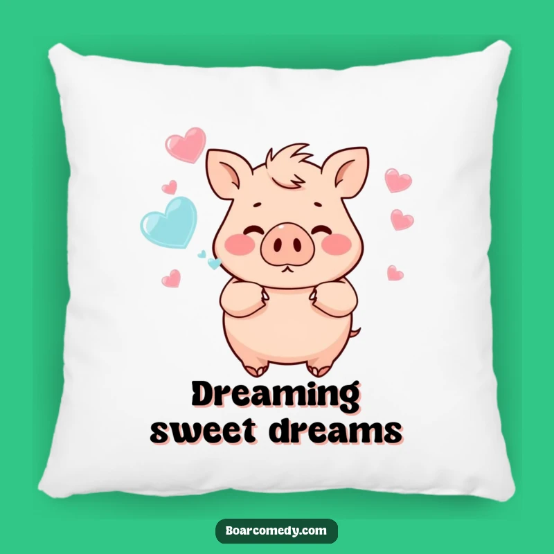 Funny Chubby Boar Heart Bubbles Pillow - Soft & Cozy Funny Gift