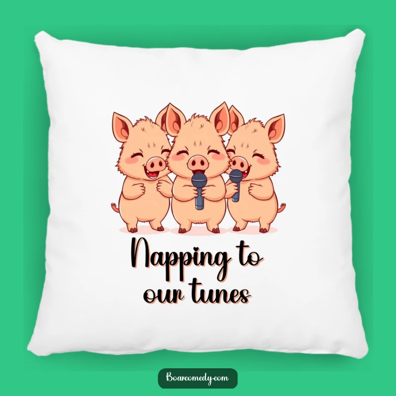 Funny Giggling Boars Microphones Pillow - Soft & Comedic Funny Gift