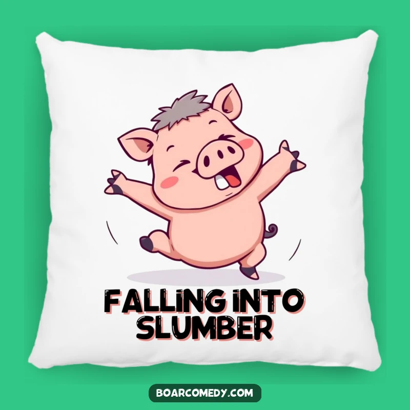 Funny Kawaii Boar Tripping Pillow: Cozy Comical Cushion, Ideal Funny Gift