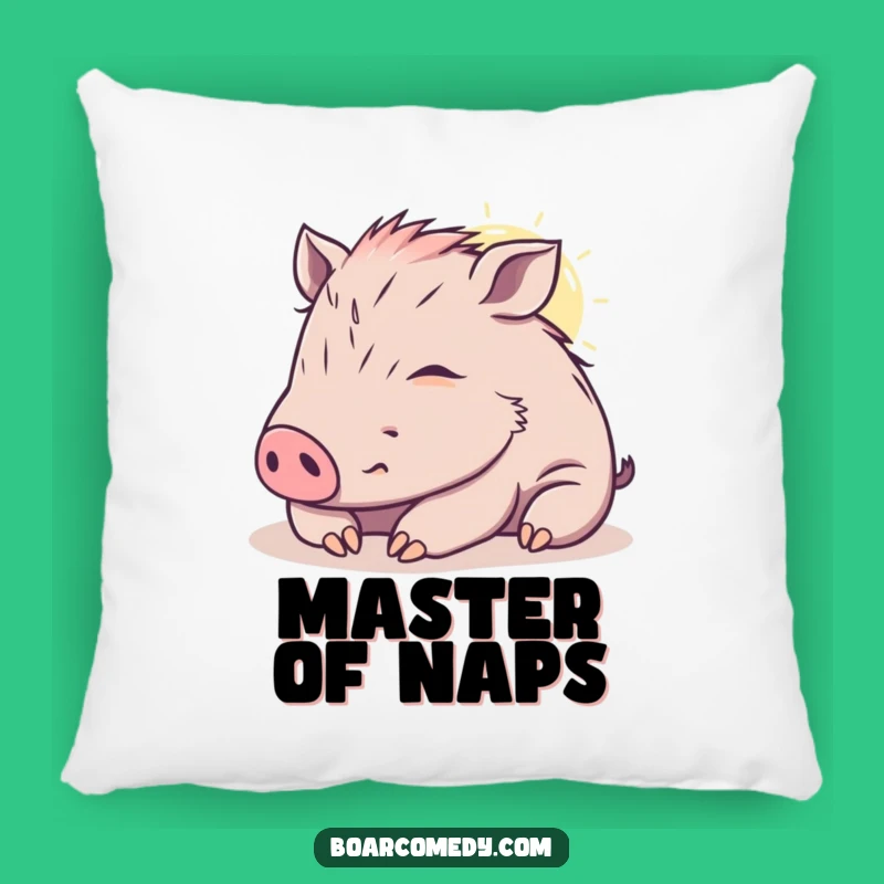 Funny Kawaii Boar Pillow - Content Nap Comfort - Soft & Perfect Funny Gift