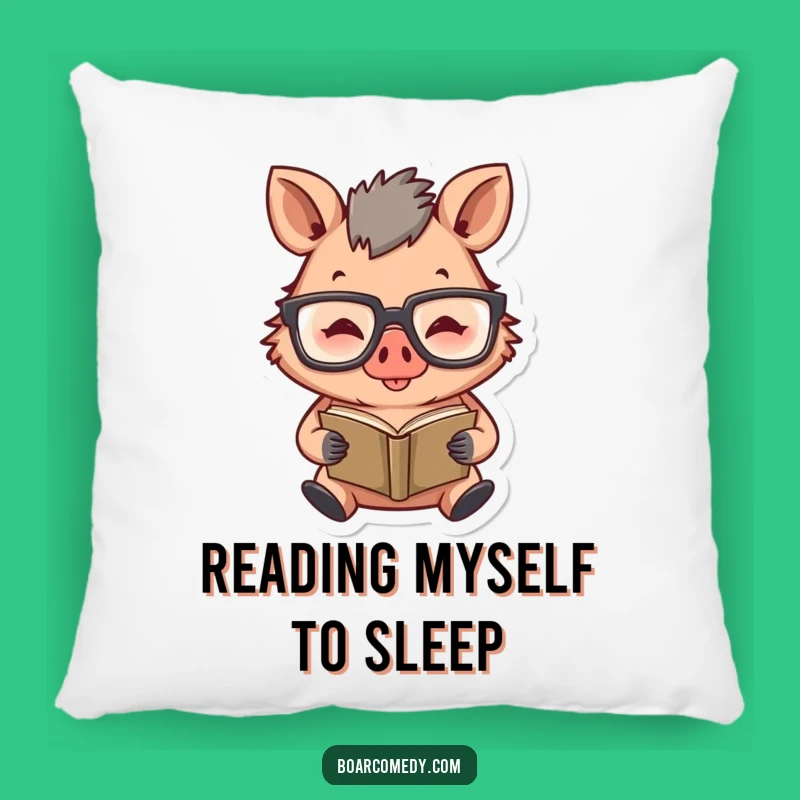 Funny Boar Smarty Pants Pillow: Snuggle Up with Intellectual Charm