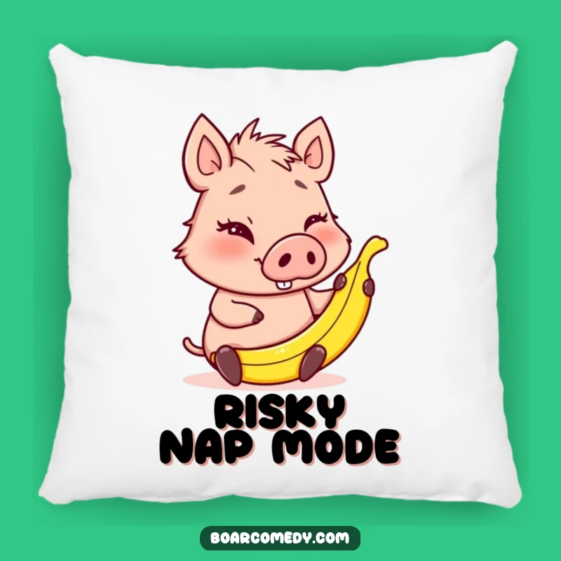 Funny Winking Boar Banana Peel Pillow - Soft & Playful Funny Gift