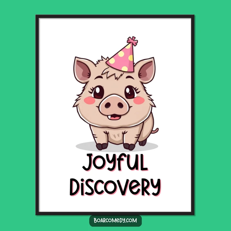 Funny Party Boar Digital Art - Surprise Character Download, Instant Festivity, Perfect Funny Gift
