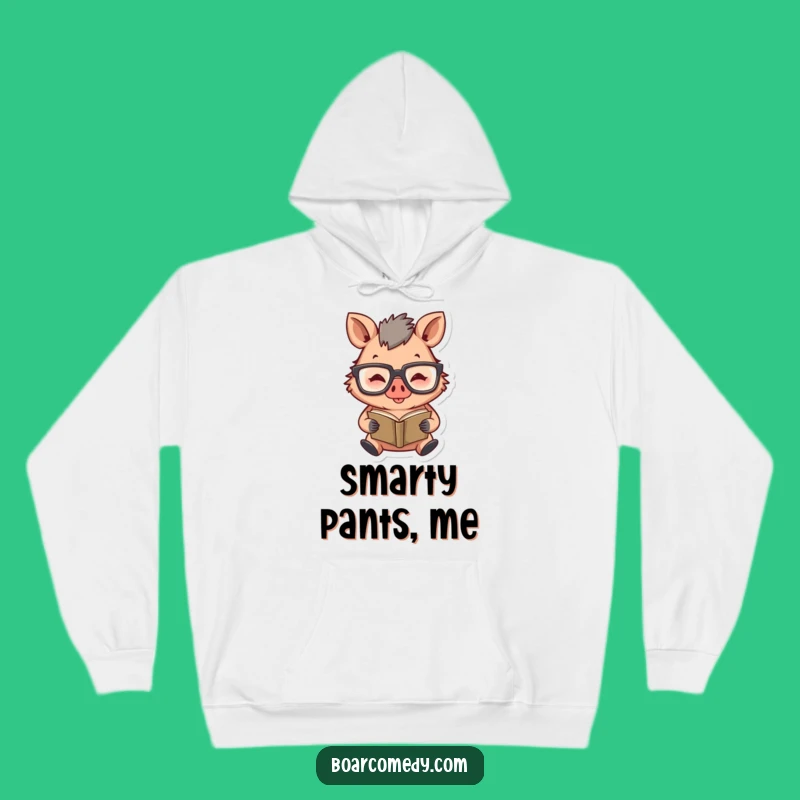 Funny Boar Smarty Pants Hoodie: Cozy Comfort for Your Intellectual Pursuits