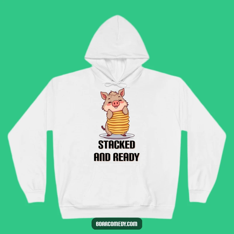 Funny Pancake Boar Hoodie, Cozy Comfort and Hilarious Breakfast Vibes