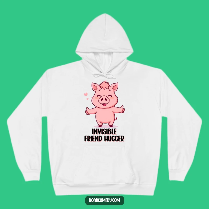 Funny Hugging Boar Hoodie: Cozy Up with This Adorable Hug Design