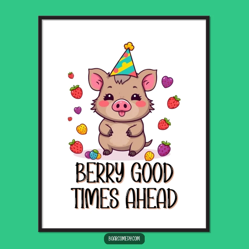 Free Printable Wall Art: Juggling Boar, Funny Downloadable Decor for a Whimsical Home