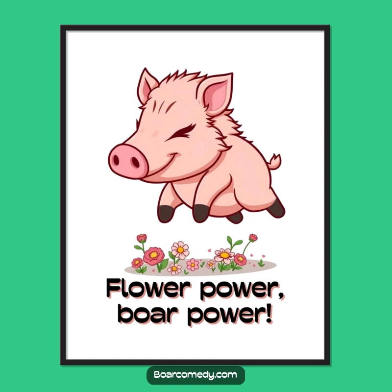Free Printable Wall Art: Leaping Boar, Energetic Downloadable Decor for an Inspiring Space