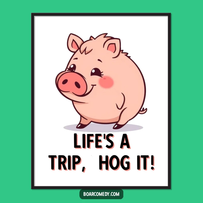 Funny Free Printable Wall Art: Goofy Boar Art, Comical Downloadable Decor