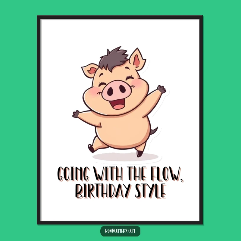 Funny Free Printable Wall Art: Windblown Boar - Hilarious Downloadable Decor!