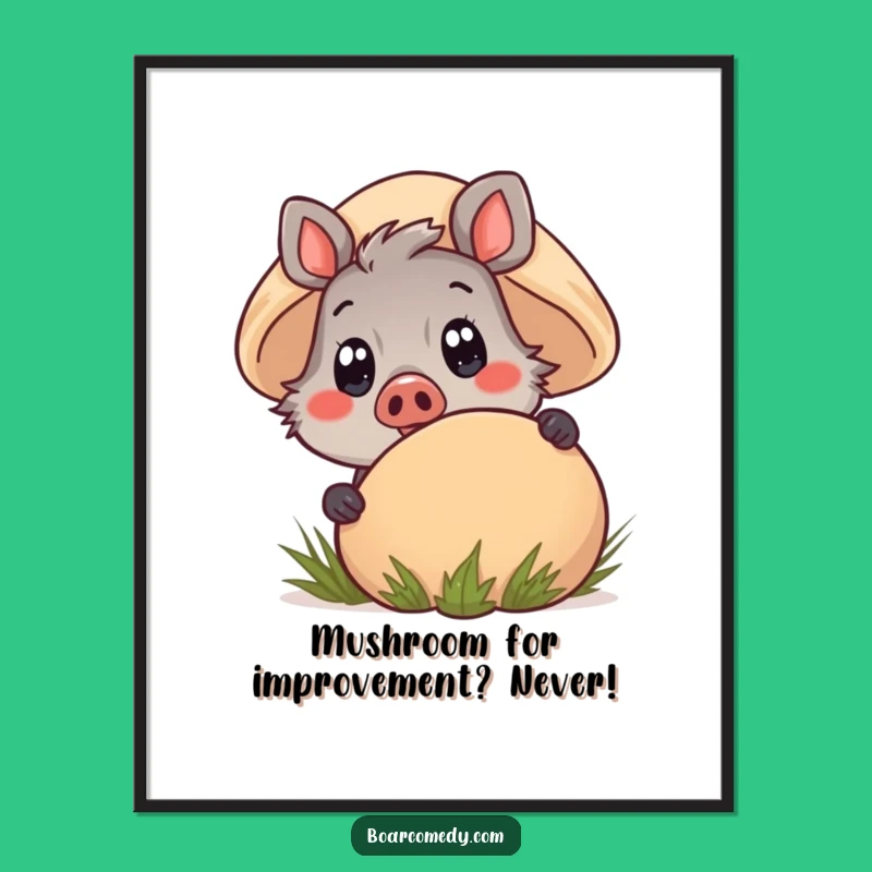 Free Printable Wall Art: Peeking Boar, Whimsical Downloadable Decor for a Playful Space