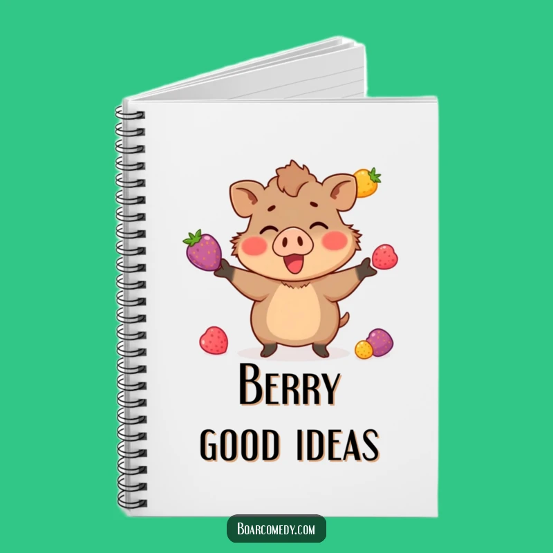 Funny Berry Juggling Boar Notebook: Jot Down Your Talents