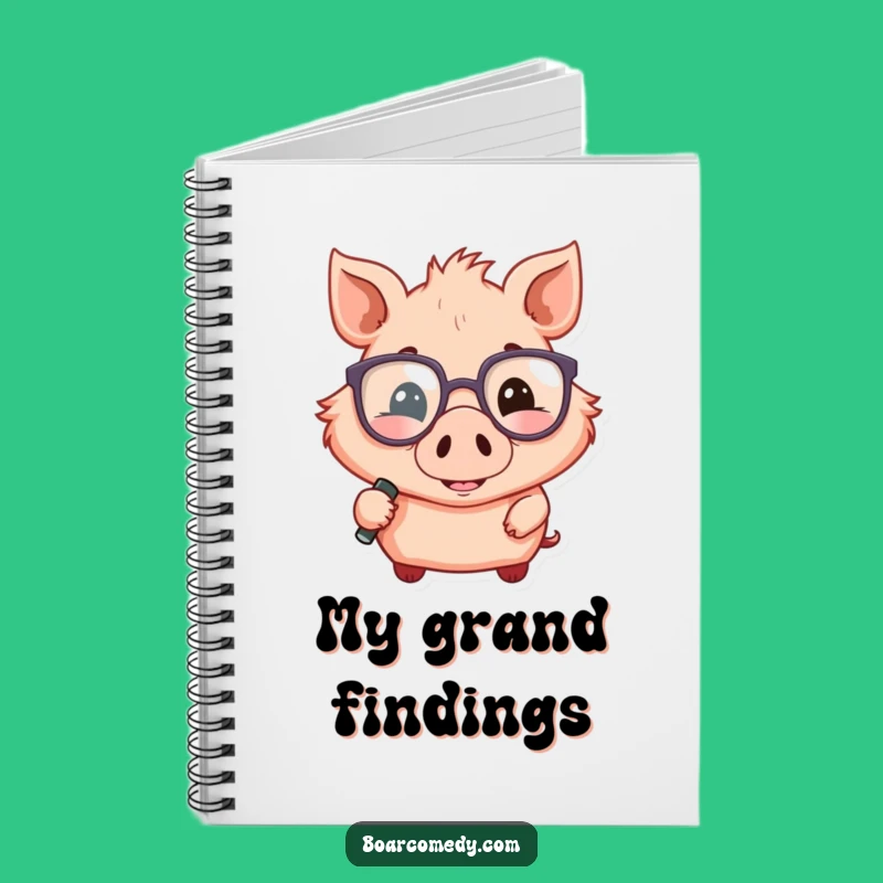 Funny Boar Detective Notebook: Smart Journal, Magnifying Glass, Perfect Funny Gift