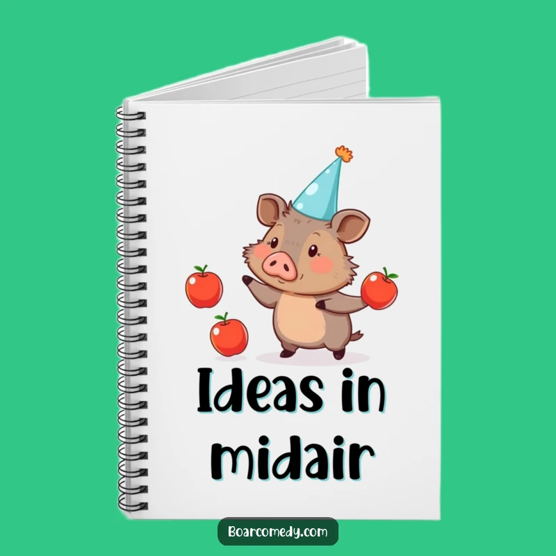 Funny Boar Juggling Apples Notebook: Jot Down Ideas with Hilarious Style