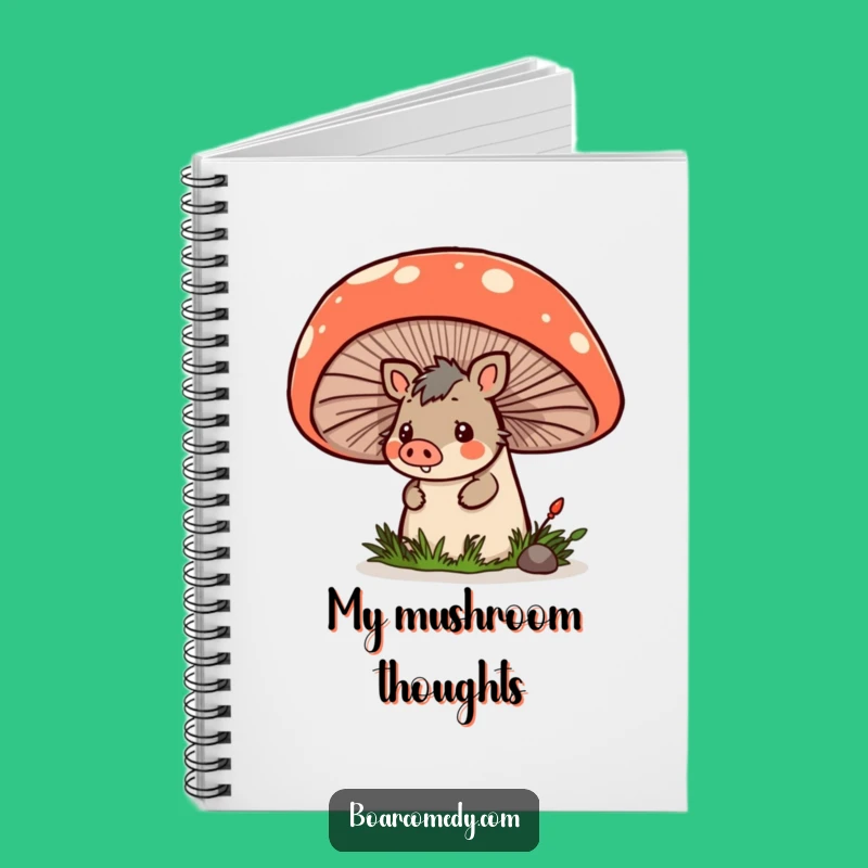 Funny Kawaii Boar Notebook: Cute Peeking Boar Journal, Perfect Funny Gift