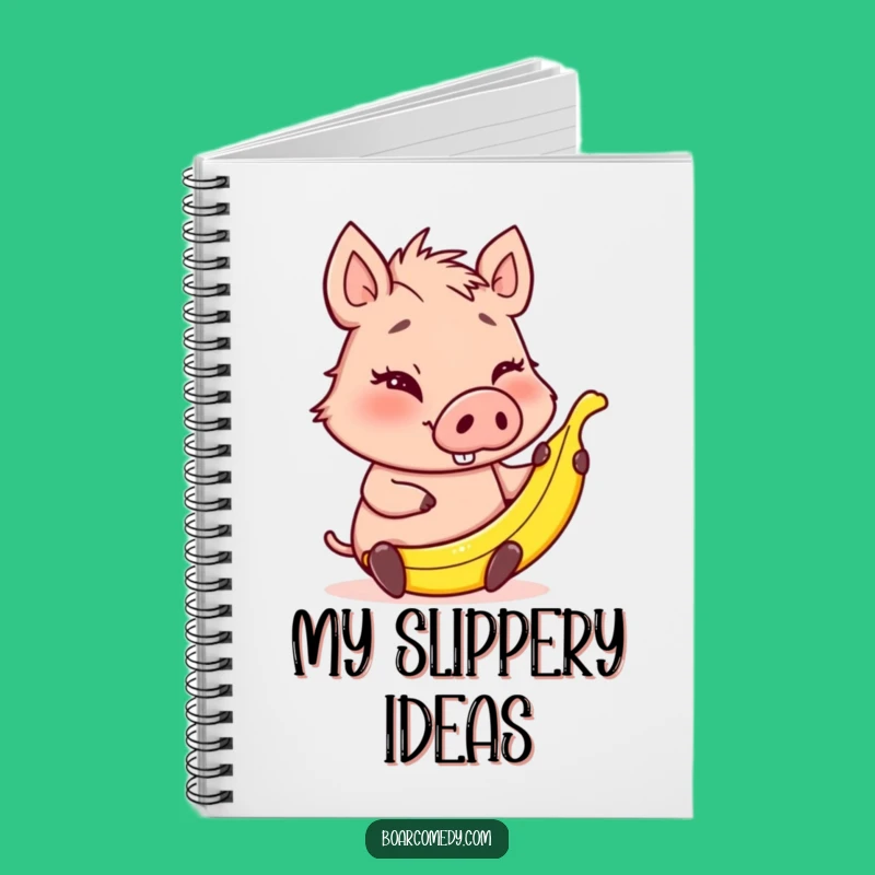 Funny Winking Boar Banana Peel Notebook - Prankster Plans Funny Gift