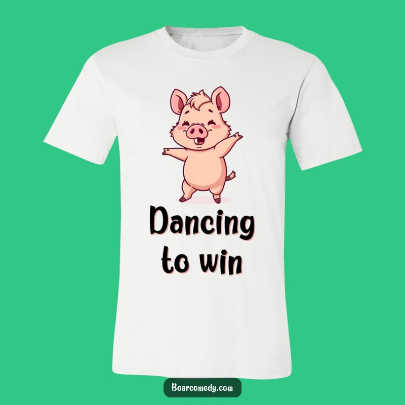 Funny Kawaii Boar T-Shirt - Comical Dance Tee, Cute Character Apparel, Ideal Funny Gift