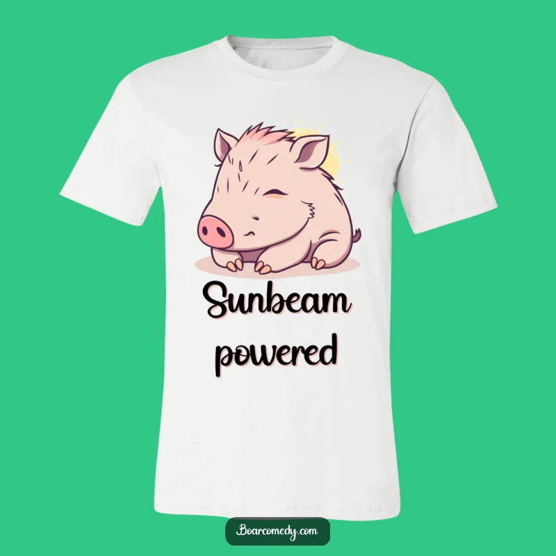 Funny Kawaii Boar T-Shirt - Sunbeam Slumber Design - Relaxed & Perfect Funny Gift