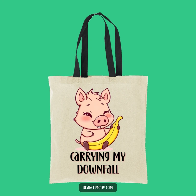 Funny Winking Boar Banana Peel Tote Bag - Carry the Prank Funny Gift