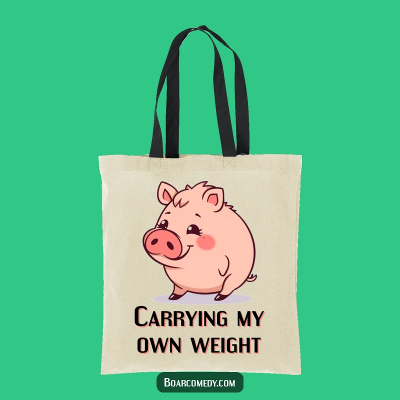 Funny Tripping Boar Tote Bag: Carry Your Laughs with This Hilarious Accessory
