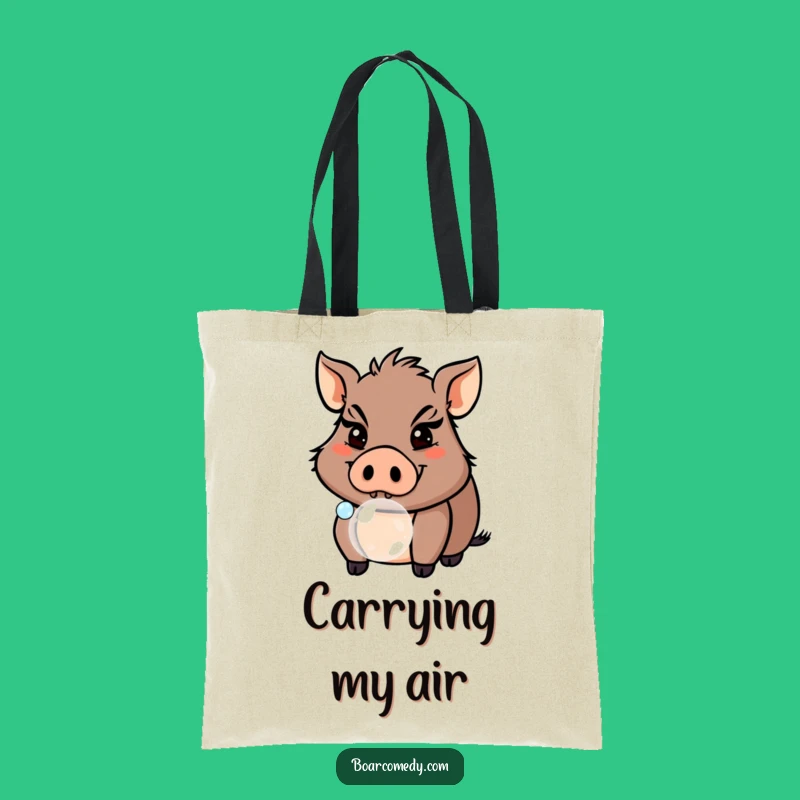 Funny Boar Bubble Tote: Mischievous Pig Bag, Practical Funny Gift!